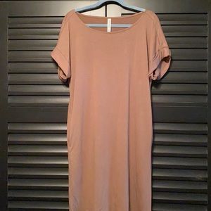 Taupe Pocket T-Shirt Dress